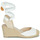 Schuhe Damen Leinen-Pantoletten mit gefloch MTNG 51122 Weiß