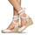 Schuhe Damen Leinen-Pantoletten mit gefloch MTNG 51122 Weiß