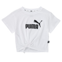 Kleidung Mädchen T-Shirts Puma ESS LOGO KNOTTED TEE Weiß