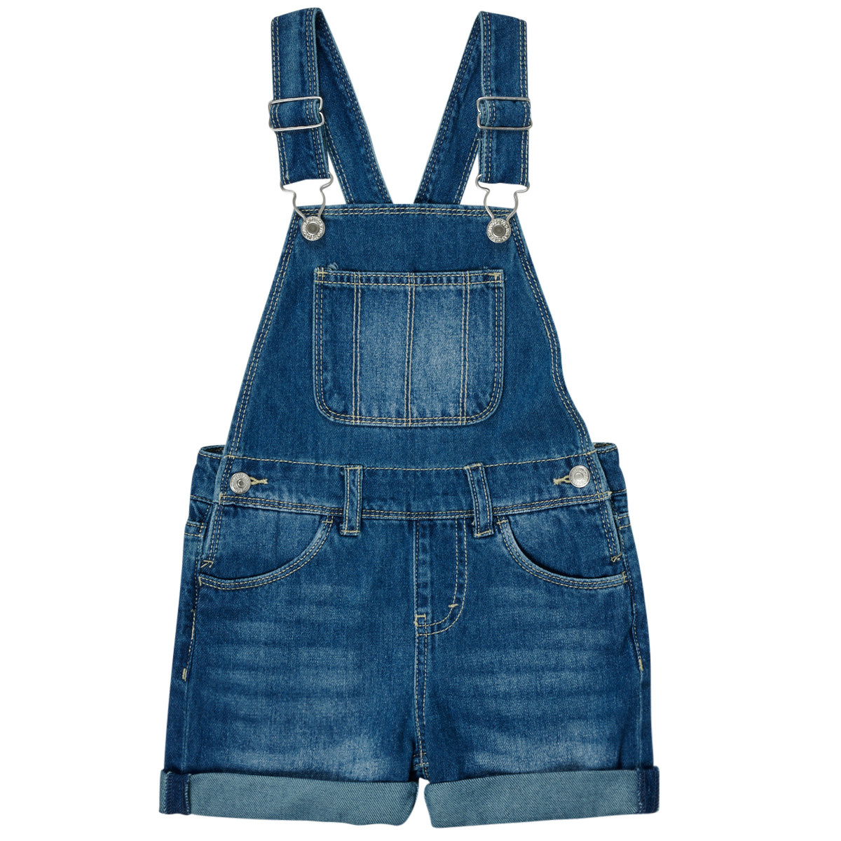 Kleidung Mädchen Overalls / Latzhosen Levi's RAILROAD STRIPE SHORTALL Blau