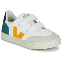 Schuhe Jungen Sneaker Low Veja Small V-12 Velcro Weiß / Gelb
