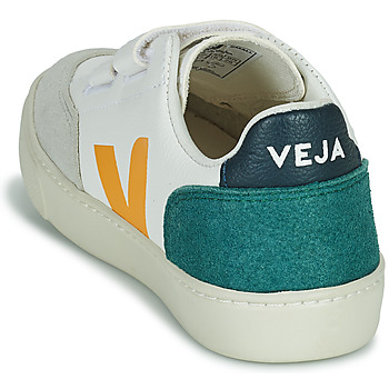 Veja Small V-12 Velcro Weiß / Gelb