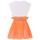 Kleidung Mädchen Kurze Kleider Billieblush ANDORRE Weiß / Orange