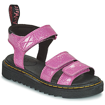 Chaussures Fille Sandales et Nu-pieds Dr. Martens Klaire J Dark Pink Cosmic Glitter 