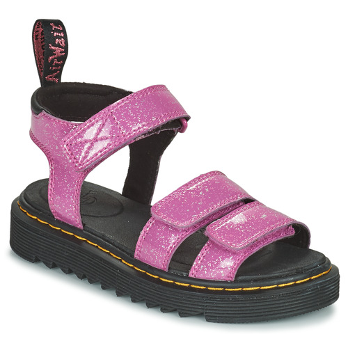 Chaussures Fille Sandales et Nu-pieds Dr. Martens Klaire J Dark Pink Cosmic Glitter 