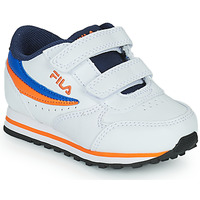 Schuhe Jungen Sneaker Low Fila ORBIT VELCRO tdl Weiß / Blau / Orange