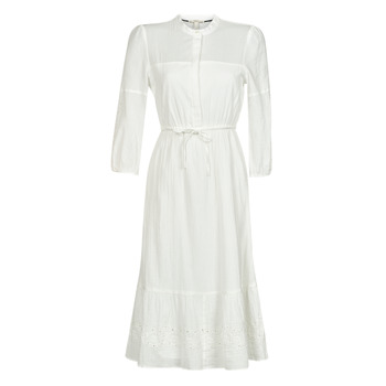 Kleidung Damen Maxikleider Esprit BCI midi dress Weiß