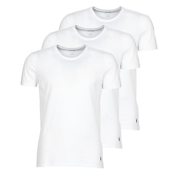 Kleidung Herren T-Shirts Polo Ralph Lauren CREW NECK X3 Weiß / Weiß / Weiß