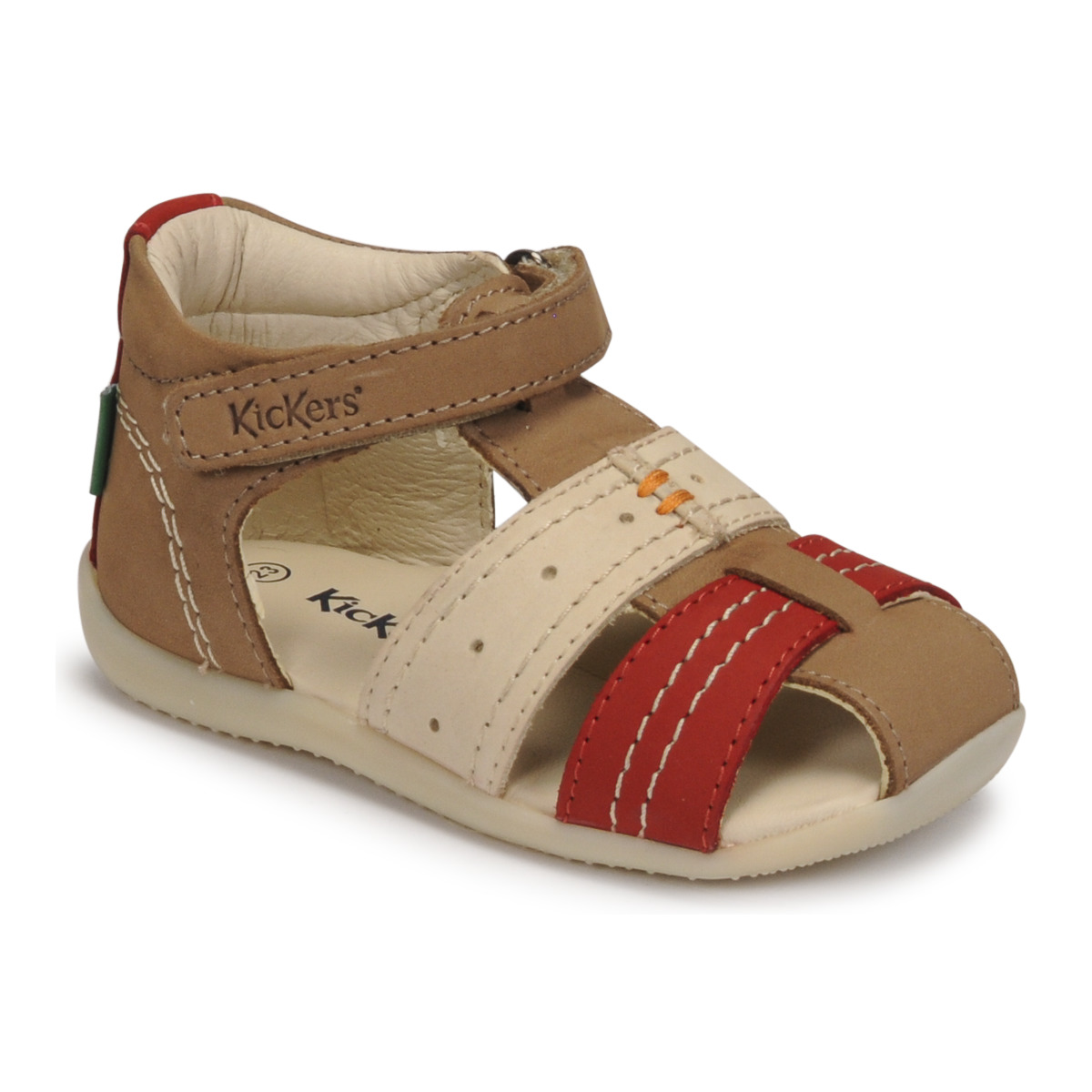 Schuhe Kinder Sandalen / Sandaletten Kickers BIGBAZAR-2 Braun, / Beige / Bordeaux