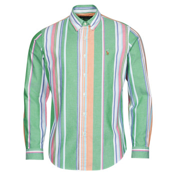 Kleidung Herren Langärmelige Hemden Polo Ralph Lauren Z216SC31 Bunt / GrÜn / Pink
