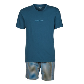 Kleidung Herren Pyjamas/ Nachthemden Calvin Klein Jeans SHORT SET Marineblau