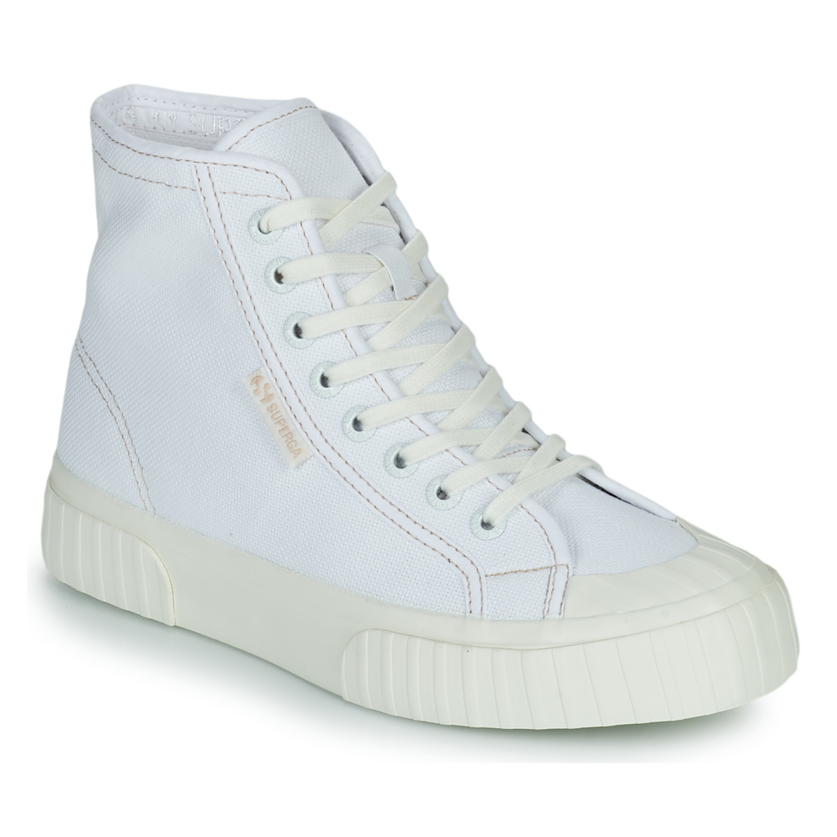 Schuhe Damen Sneaker High Superga 2696 STRIPE Weiß