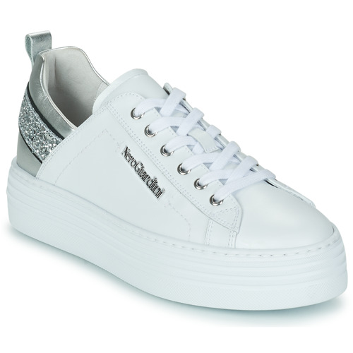 Schuhe Damen Sneaker Low NeroGiardini E115291D-707 Weiß / Silbrig