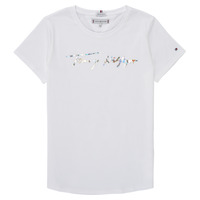 Kleidung Mädchen T-Shirts Tommy Hilfiger DAJONET Weiß