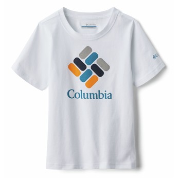Kleidung Jungen T-Shirts Columbia VALLEY CREEK SS GRAPHIC SHIRT Weiß