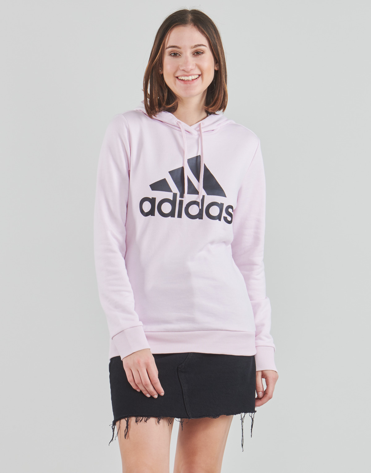 Kleidung Damen Sweatshirts Adidas Sportswear BL FT HOODED SWEAT Pink / Schwarz