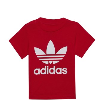 Kleidung Kinder T-Shirts adidas Originals TREFOIL TEE Rot
