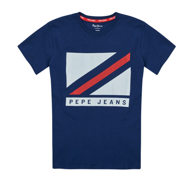 Kleidung Jungen T-Shirts Pepe jeans CARLTON Marineblau
