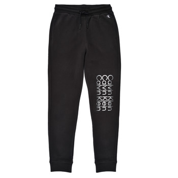Kleidung Jungen Jogginghosen Calvin Klein Jeans INSTITUTIONAL CUT OFF LOGO SWEATPANTS    