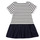 Kleidung Mädchen Kurze Kleider Petit Bateau BIBIBUS Weiß / Marineblau