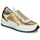 Schuhe Damen Sneaker Low Ikks BU80065 Golden / Weiß