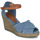 Schuhe Damen Leinen-Pantoletten mit gefloch Betty London NEIAFU Blau