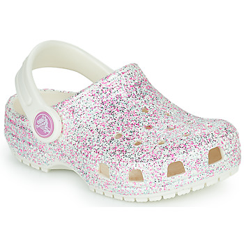 Schuhe Mädchen Pantoletten / Clogs Crocs CLASSIC GLITTER CLOG T Weiß