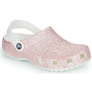 Schuhe Mädchen Pantoletten / Clogs Crocs Classic Glitter Clog K Weiß