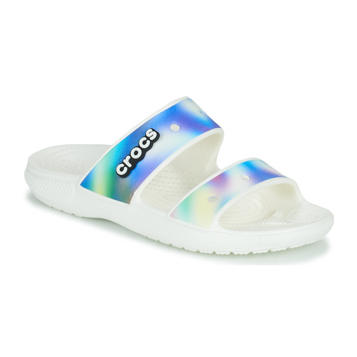Schuhe Damen Pantoffel Crocs CLASSIC CROCS SOLARIZED SANDAL Weiß / Blau
