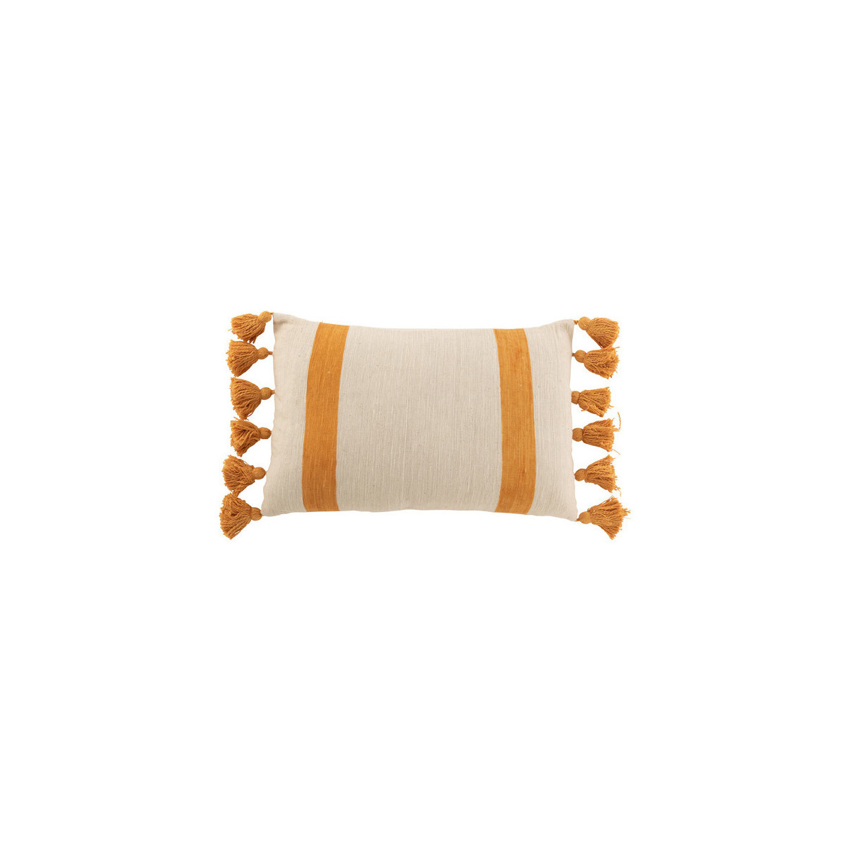 Casa cuscini J-line COUSSIN PLAG RAY RECT COT OCRE (40x60x12cm) 