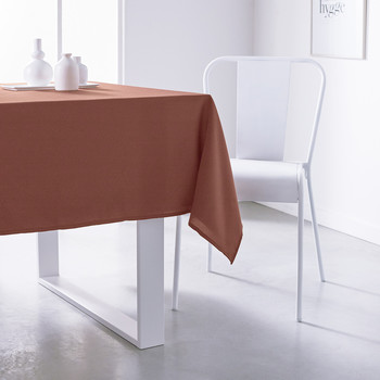 Home Tischdecke Today Nappe 150/250 Polyester TODAY Essential Terracotta Braun,