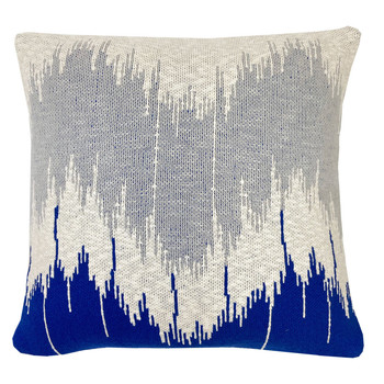 Home Kissen Malagoon Wave knitted cushion blue (NEW) Blau