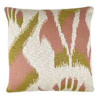 Casa cuscini Malagoon Ikat knitted cushion lurex pink (NEW) 