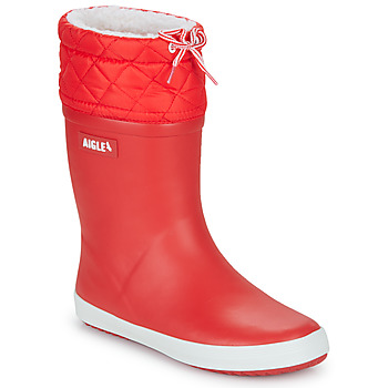 Schuhe Kinder Schneestiefel Aigle GIBOULEE 2 Rot / Weiß