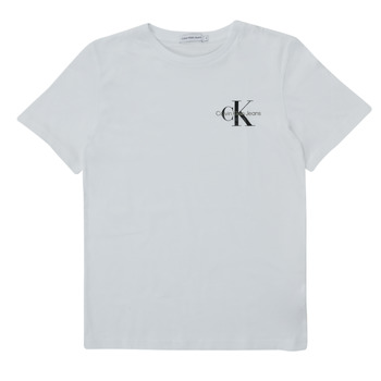 Kleidung Jungen T-Shirts Calvin Klein Jeans CHEST MONOGRAM TOP Weiß