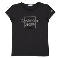 Abbigliamento Bambina T-shirt maniche corte Calvin Klein Jeans METALLIC BOX SLIM FIT T-SHIRT 