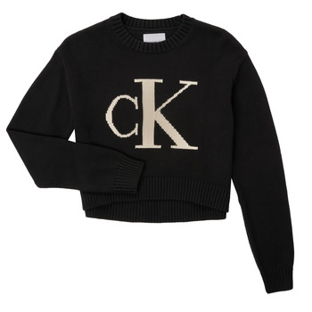 Kleidung Mädchen Sweatshirts Calvin Klein Jeans MONOGRAM SWEATER    