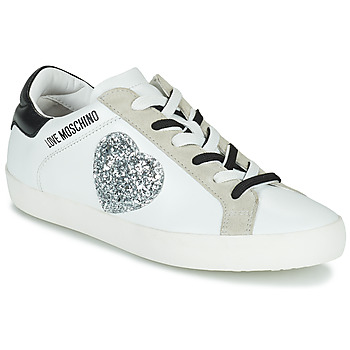 Schuhe Damen Sneaker Low Love Moschino JA15402G1F Weiß / Silbrig
