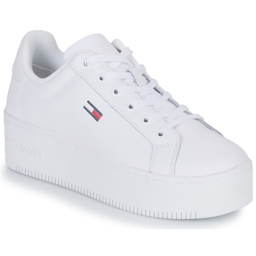 Schuhe Damen Sneaker Low Tommy Jeans Tommy Jeans Flatform Essential Weiß