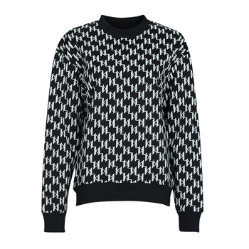 Kleidung Damen Sweatshirts Karl Lagerfeld UNISEX ALL-OVER MONOGRAM SWEAT Weiß