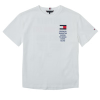Kleidung Jungen T-Shirts Tommy Hilfiger KB0KB07599-YBR Weiß