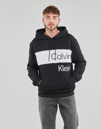 Kleidung Herren Sweatshirts Calvin Klein Jeans INSTITUTIONAL BLOCKING HOODIE Weiß