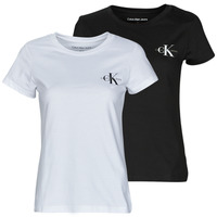 Vêtements Femme T-shirts manches courtes Calvin Klein Jeans 2-PACK MONOLOGO SLIM TEE 