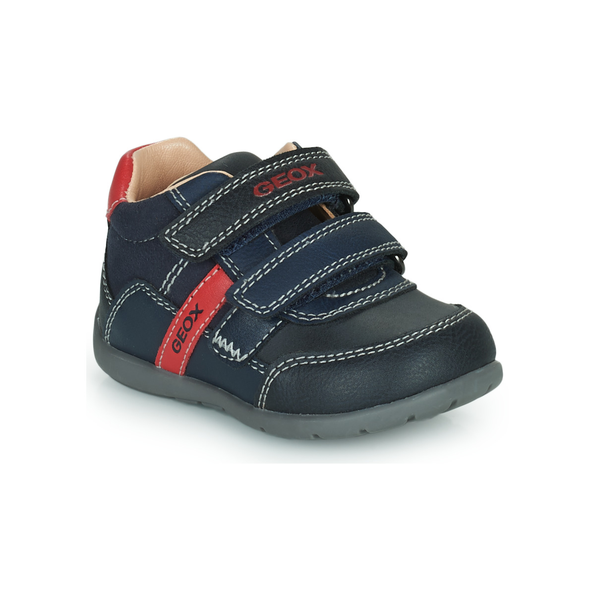 Schuhe Jungen Sneaker Low Geox B ELTHAN BOY Marineblau / Rot