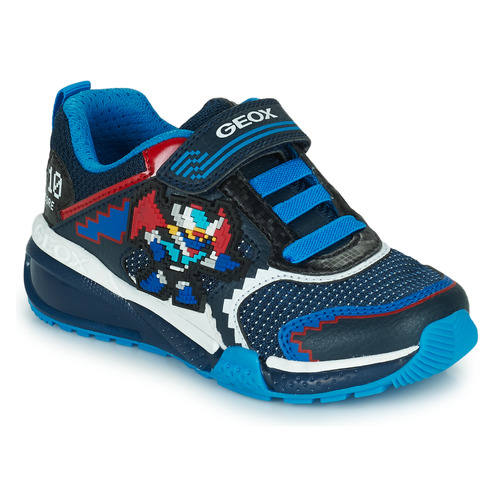 Schuhe Jungen Sneaker Low Geox J BAYONYC BOY A Blau / Rot