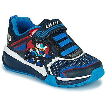 Schuhe Jungen Sneaker Low Geox J BAYONYC BOY A Blau / Rot