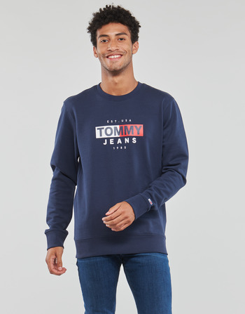 Kleidung Herren Sweatshirts Tommy Jeans TJM ENTRY FLAG CREW Marineblau