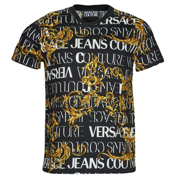 Kleidung Herren T-Shirts Versace Jeans Couture  Weiß / Gelb
