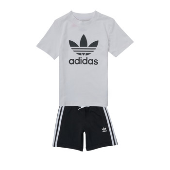 Kleidung Kinder Kleider & Outfits adidas Originals SHORT TEE SET Weiß