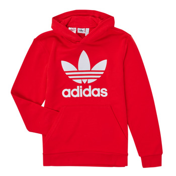 Kleidung Kinder Sweatshirts adidas Originals TREFOIL HOODIE Rot